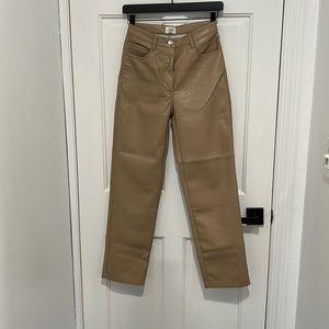 ARITZIA • WILFRED melina vegan leather pant in oxford tan 2